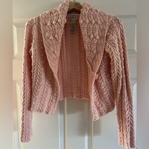 Vintage CITY DKNY Pink Crop Sweater-Cardigan